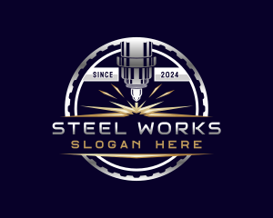 Ironwork Laser Gear logo design