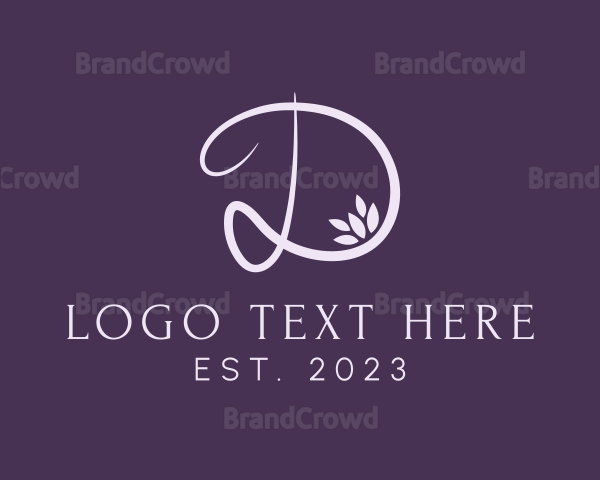 Elegant Floral Handwritting Logo
