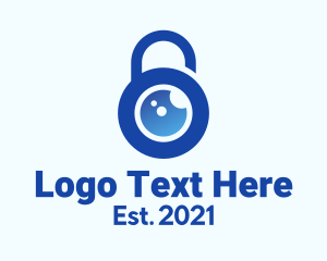 Software - Padlock Camera Lens logo design