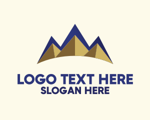 Mountaing Climbing - Pyramid Egyptian Tourism logo design