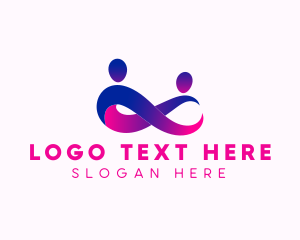 Conference - Abstract People Infinity logo design