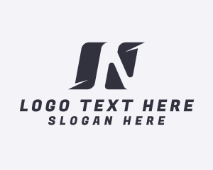 Logistics Courier Letter N Logo