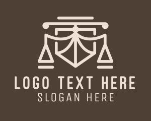 Notary - Column Shield Lawyer logo design