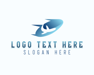 Shipping - Logistics Plane Delivery logo design