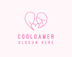 Online Dating - Feminine Lovely Couple logo design