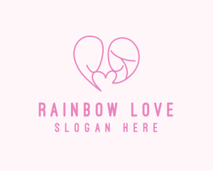 Feminine Lovely Couple logo design