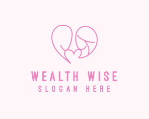 Wedding Anniversary - Feminine Lovely Couple logo design