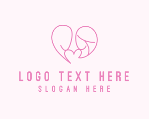 Online Relationship - Feminine Lovely Couple logo design