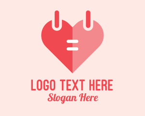 Online Dating Site - Pink Heart Calendar logo design