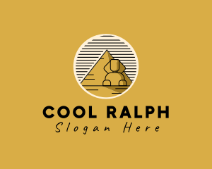 Egyptian Pyramid Sphinx logo design