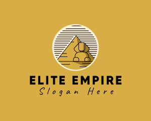 Egyptian Pyramid Sphinx logo design