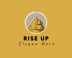 Egyptian Pyramid Sphinx logo design