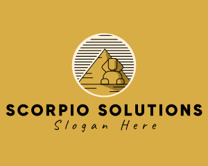 Egyptian Pyramid Sphinx logo design