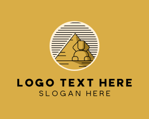 Historian - Egyptian Pyramid Sphinx logo design