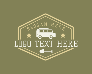 Recreational Vehicle - Camping Van Tour logo design