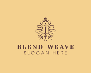 Needle Thread Floral Tailor logo design