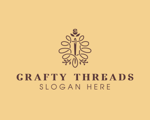 Needle Thread Floral Tailor logo design