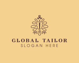 Needle Thread Floral Tailor logo design