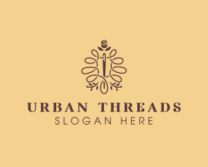 Needle Thread Floral Tailor logo design