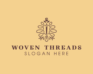 Needle Thread Floral Tailor logo design