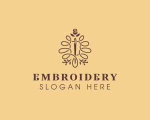 Needle Thread Floral Tailor logo design