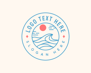 Surf - Beach Surfing Wave logo design