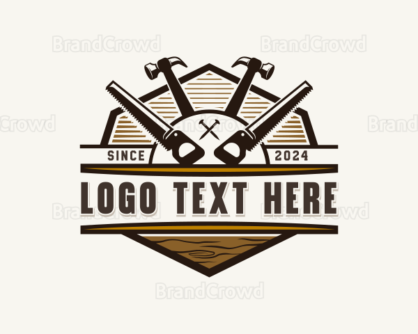 Hammer Saw Woodwork Logo