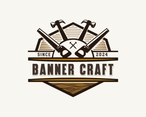 Hammer Saw Woodwork logo design