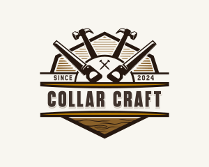 Hammer Saw Woodwork logo design