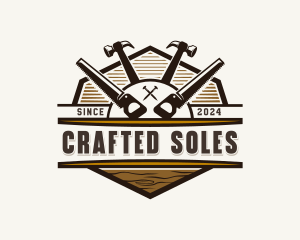 Hammer Saw Woodwork logo design