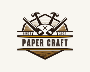 Hammer Saw Woodwork logo design