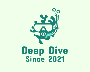 Dive - Coral Snorkeling Mask logo design