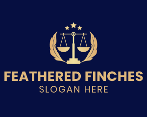 Notary Justice Scale logo design