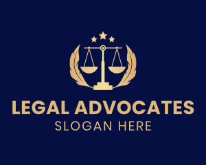 Notary Justice Scale logo design