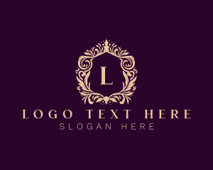 Luxury Wreath Ornament logo design