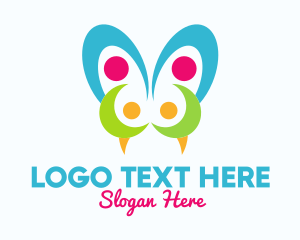 Insect - Colorful Viper Butterfly logo design