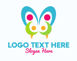 Animal - Colorful Viper Butterfly logo design