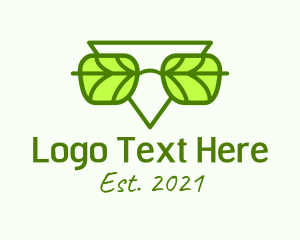 Eyeglasses - Triangular Leaf Shades logo design