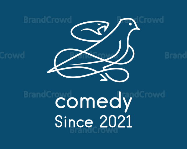 Snake Dove Outline Logo