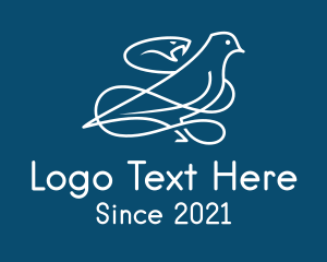 Birdwatching - Snake Dove Outline logo design