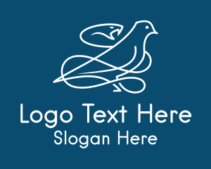 Snake Dove Outline  Logo