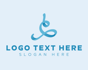 Website - Fluid Ribbon Swirl logo design