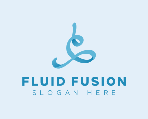 Fluid Ribbon Swirl  logo design