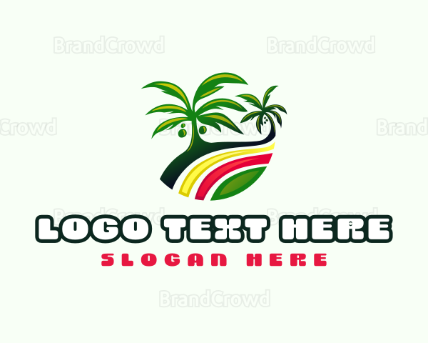 Reggae Palm Tree Logo