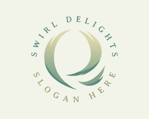 Abstract Swirl Grass logo design