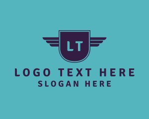 Badge - Wings Shield Logistics logo design