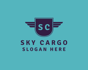 Wings Shield Logistics logo design