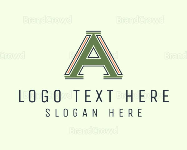 Sports Serif Athletic Letter A Logo