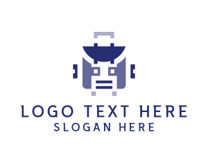 Suitcase - Metal Suitcase Robotics logo design