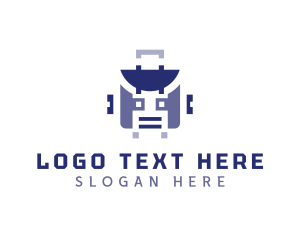 Luggage - Robot Suitcase Luggage logo design